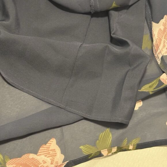 ASOS DESIGN Floral Cami Wrap Maxi Dress Strappy Back NWT Size 10 Navy Flowy - Picture 7 of 9